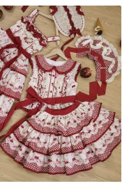 Honey Machine The Cherry Is Ripe Top and Skirt Set(3rd Reservation/Full Payment Without Shipping)